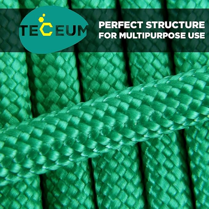 TECEUM Heavy Duty Rope 1000 – 1000ft / 200ft / 100ft / 50ft – 40+ Colors – Utility Rope for Survival & Camping Gear – Nylon String, Camping Rope, para Cord, Utility Nylon Rope, Tent Cord