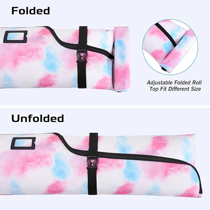 Padded Ski Bag - Waterproof, Adjustable Length, Fits Skis Up to 200cm, Portable Snow Travel Bag with Removable Shoulder Strap