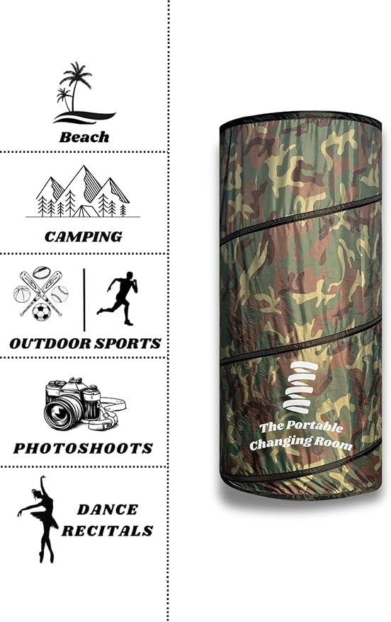 Portable Changing Room, Pop Up Pod - Privacy Tent, Dressing Room Tube or Portable Toilet Stall with Carry Bag for Camping, Beach, or Outdoor by The Portable Changing Room