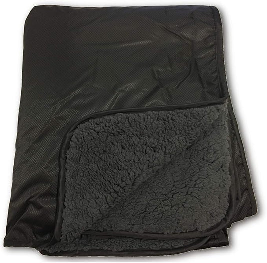 "Elemental Stadium Sherpa Blanket, Waterproof, Windproof, Picnic, Wheelchair, Camping, Concerts, Bag with Shoulder Strap and Carrying Handle, 56" x 80"