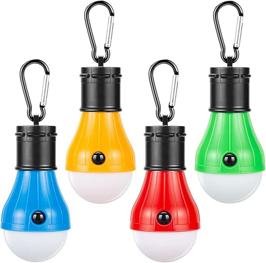 Doukey Portable Camping Lanterns [4 Pack] LED Tent Lanterns Emergency Light for Backpacking, Hiking, Hurricane Outage