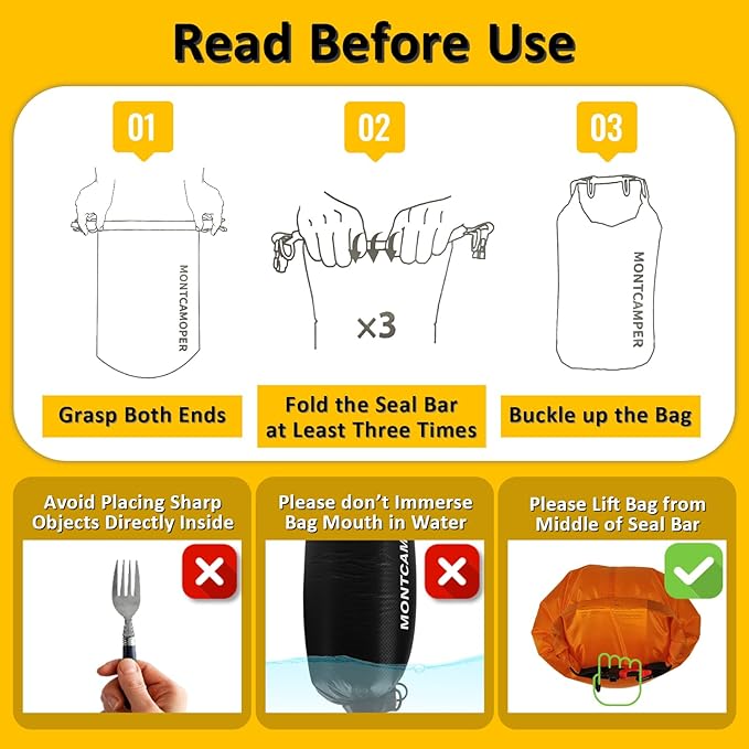 CORDURA Waterproof Dry Bag-Upgraded Tear-Resistant Roll Top Sack with Survival Whistle -Ultra-Light&Portable-Designed for High-Intensity Adventures-Keeps Gear Dry&Secure (5L/Black)