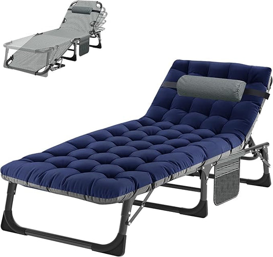 ABORON Folding Camping Cot for Adults, Heavy Duty 3-in-1 Bed for Guest Sleeping, Adjustable Double-Layer 1200D with Mattress & Carrying Bag for Home, Office, Vacation, Hospital Use