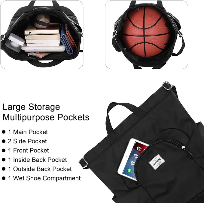 Dry Wet Drawstring Backpack with Shoe Compartment for Women Adjustable Gym Bag