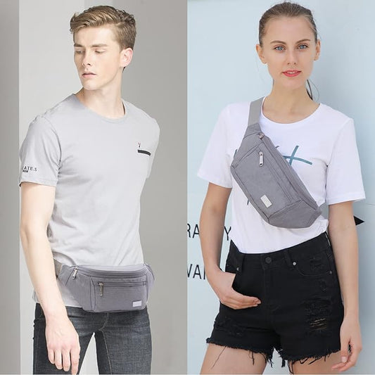 TINYAT Travel Fanny Bag Waist Pack Sling Pocket Super Lightweight For Workout Vacation Hiking, Tool Kit T206, Grey