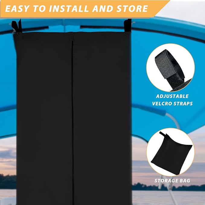 Privacy Tent for Boats - Float Boat Hanging Privacy Curtain Pull-Down Type Suitable for Bimini Top