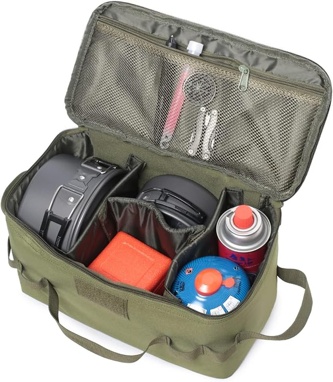 Tactical Camping Storage Bag 11L Tactical Utility Tote Bag Camping Cookware Organizer Trunk Organizer with Shoulder Strap