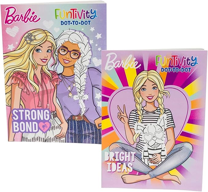 Barbie Coloring and Activity Book Super Set - 4 Books with Over 25 Stickers Party Pack