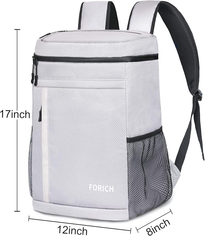 FORICH Soft Cooler Backpack Insulated Waterproof Backpack Cooler Bag Leak Proof Portable Small Cooler Backpacks to Work Lunch Travel Beach Camping Hiking Picnic Fishing Beer for Men Women