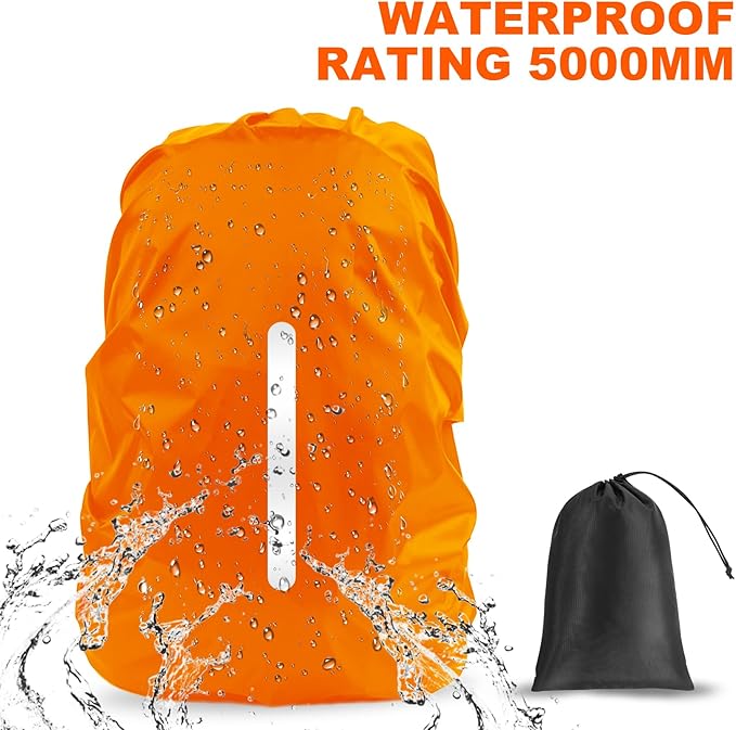 LAMA Waterproof Rain Cover for Backpack, Backpack Rain Cover with Reflective Strip and Antislip Cross Buckle Strap, Ultralight Compact Portable, for Cycling, Hiking, Camping, Traveling