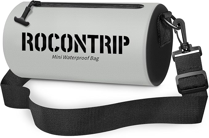 ROCONTRIP Crossbody Waterproof Bag IPX8 Dry Bag With Airtight Zipper Dry Sacks lightweight Portable Swimming Bag For Swimming Kayaking Camping Boating Rafting Fishing Travelling Snorkeling