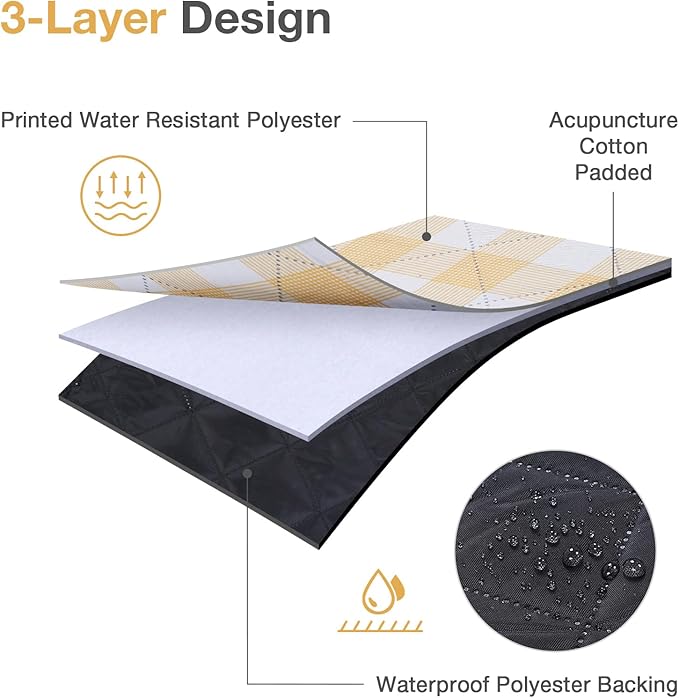 Picnic Blanket, 80''x80'' Waterproof Outdoor Blankets, Picnic Mat Washable for Beach, Picnic Blankets for Camping on Grass with Shoulder Strap - Yellow & White