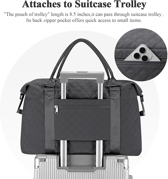 Travel Duffel Bag,Sports Tote Gym Bag,Shoulder Weekender Overnight Bag for Women