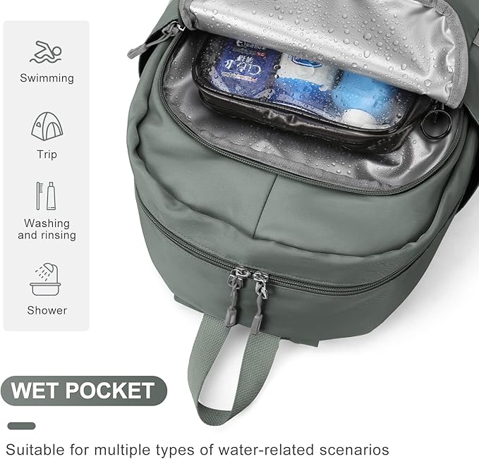 Coofay Gym Backpack for Women - Waterproof, Lightweight, Large Travel & Sports Gym Bag with Shoe Compartment