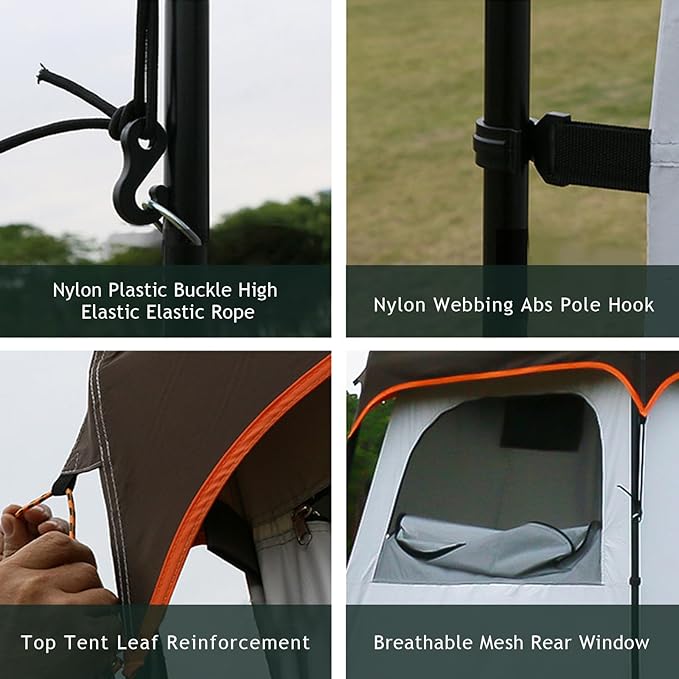 Camping Tent Shower Tent,Outdoor Changing with Built-in Hook,Holds 20 Liters of Water,63 * 63 * 95 Inch,210D Oxford Cloth Waterproof - Portable Toilet Shelter with Carrying Bag for Camping,Beach