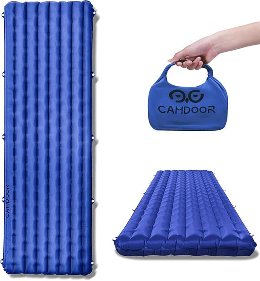 Inflating Sleeping Pads, Ultralight Sleeping Pad Insulated - Camping Mattress for Backpacking, Hiking with Bag, Compact Sleeping Mat for Camping