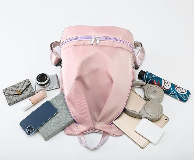 Swimming Bag Dry Wet Separation Female Sports Fitness Bag Waterproof Travel Storage Bag Yoga Bag Travel Backpack (pink)