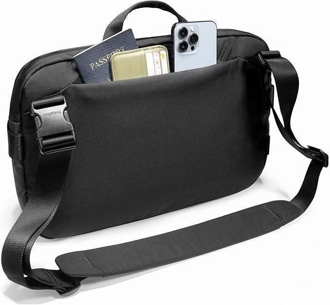 tomtoc Laptop Messenger Shoulder Bag for 13 inch iPad Pro/Air, 13 inch MacBook Pro/Air, Minimalist Chest Crossbody Bag, Water-resistant Everyday Carry Pack for Business, Travel, Work