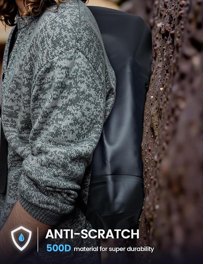 Lamicall Dry Bag Waterproof Backpack - [Zippered Pocket] 10L/20L Roll Top Waterproof Bag with Water proof Phone Case, Floatable Drybag for Swimming, Boating, Kayaking, Camping, Beach