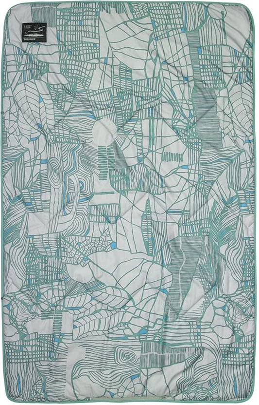 Therm-a-Rest Juno Insulated Camping and Backpacking Blanket, Sage Nature Grid Print