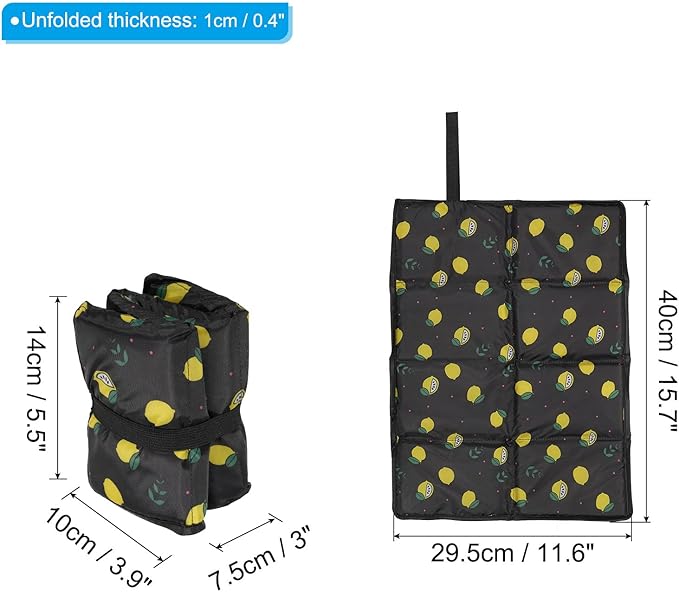 PATIKIL 15.7"x11.6"x0.4" Foldable Hiking Seat Pad, Cushion Sitting Pads Foam Mat Ultralight Waterproof for Outdoor Camping Picnic Stadium, Yellow Black