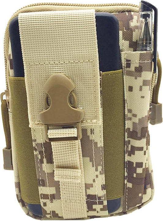 Tactical Molle Pouch, Universal EDC Waist Bag Pouches, Outdoor Belt Bags Gear Tool Gadget Pocket with Cell Phone Holster