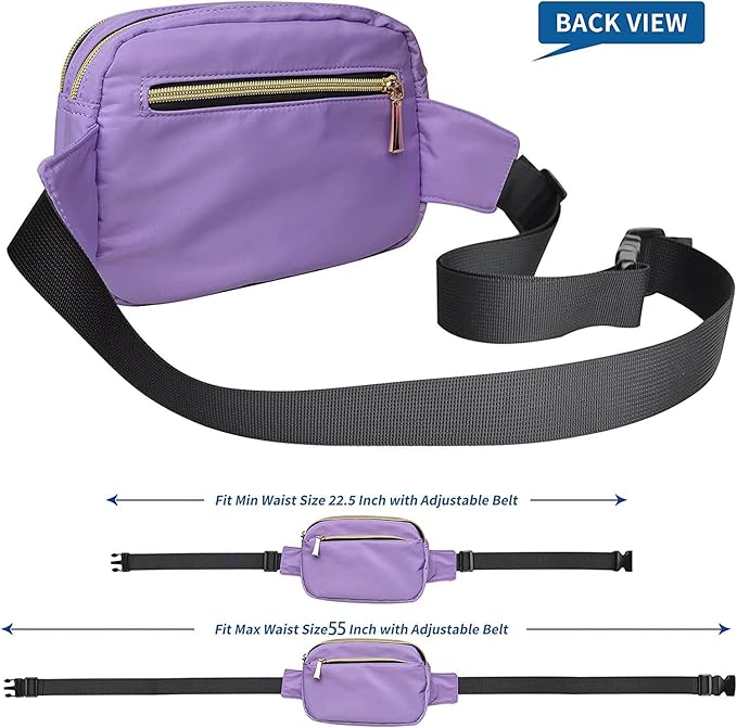 Fanny Packs for Women Men Fashion Plus Size Waist Pack Belt Bag Fanny Pack for Girls Boys with 5 Pockets Adjustable Belt, Cute Bum Bag Hip Bags for Travel Disney Running