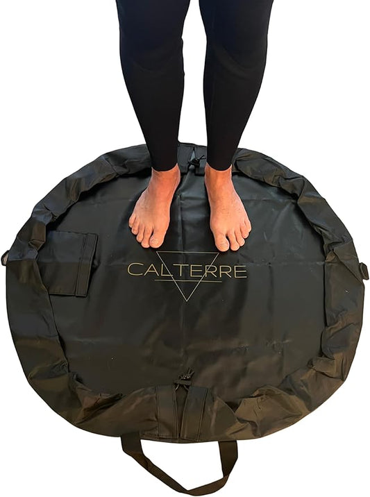 Wetsuit Changing Mat - 2-in-1 Waterproof Surfer Bag and Changing Kit for Surf Gear and Suit for Sand-Free Car and Accessories - Complete with Waterproof Phone Case