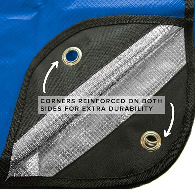 Arcturus Heavy Duty Survival Blanket – Insulated Thermal Reflective Tarp - 60" x 82". All-Weather, Reusable Emergency Blanket for Car or Camping (Blue)