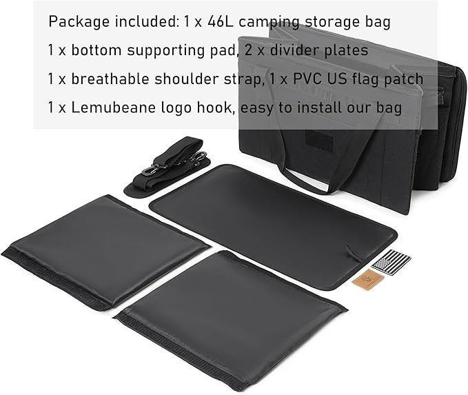 Tactical Camping Storage Bag Utility Tote Bag Camping Kitchen Organizer with Axe Holder & Shoulder Strap