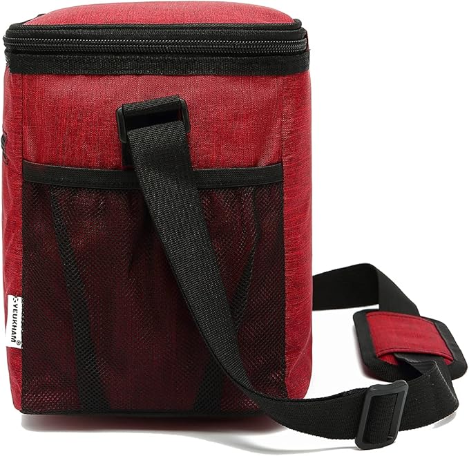 Insulated Lunch Bag for Adult/Women/Men, Reusable Large Lunch Box Cooler Soft Leakproof Tote, Thermal Meal Prep Lunch Pail with Adjustable Shoulder Strap for Picnic/School/Travel/Office,Red