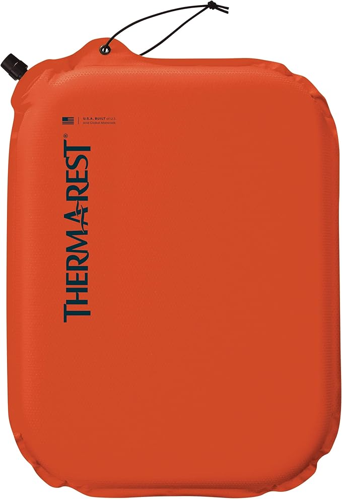 Therm-a-Rest Lite Seat Ultralight Inflatable Seat Cushion, Orange, Polyester, 13 x 16 Inches