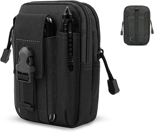 Tactical Molle Pouch, Universal EDC Waist Bag Pouches, Outdoor Belt Bags Gear Tool Gadget Pocket with Cell Phone Holster
