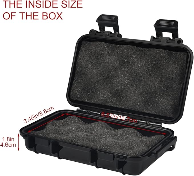 Plastic Storage Case, Waterproof Dry Box Storage Case, Durable Dry Storage Box 2 U‑Shape Buckle Portable Storage Case Waterproof for Camping Fishing