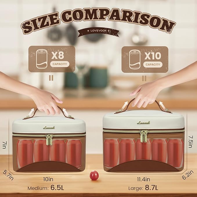 LOVEVOOK Insulated Lunch Bag for Women,Adult Lunch Box for Women,Leakproof Cooler Bag for Office Picnic Hiking Beach,Lunch Tote Bag with Adjustable Shoulder Strap