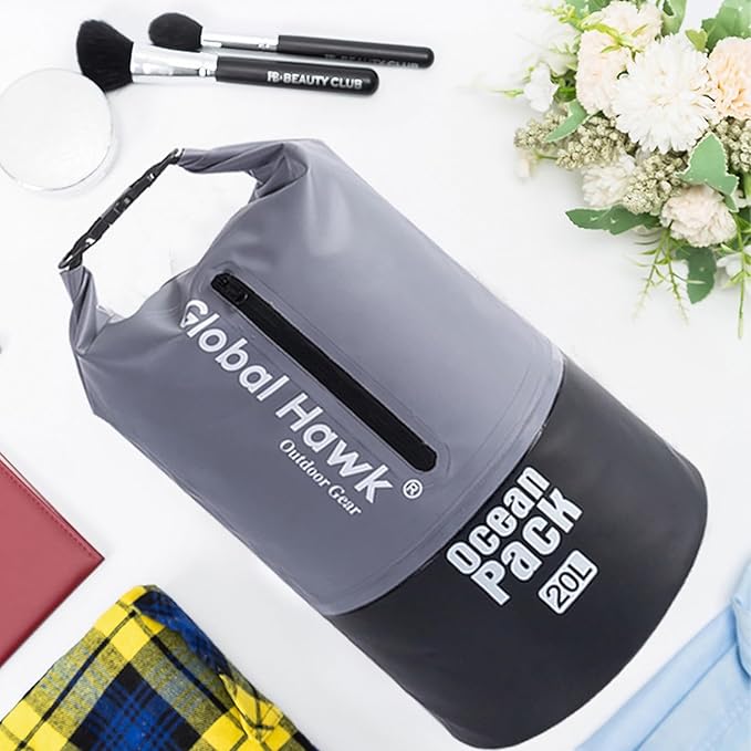 Waterproof Dry Bags: 10L, 20L Sizes - Ideal for Kayaking, Fishing, Rafting, and More! Adjustable Strap for Ultimate Convenience. Stay Dry While Adventuring (Green, 10L)