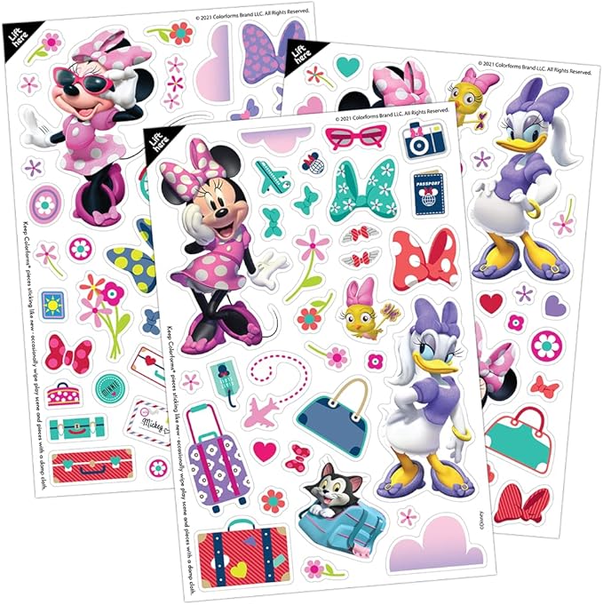 Colorforms Travel Set, Stickers for Kids – Disney Minnie Toys, Arts and Crafts, Reusable Sticker Book, Kids Stickers, Toddler Crafts, Stickers for Boys, Girls, Arts & Crafts, Craft Supplies, Ages 3+