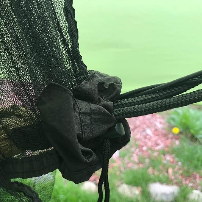 Hammock Bug Mosquito Net XL 11x4.6FT No-See-Ums Polyester Fabric for 360 Degree Protection Dual Sided Diagonal Zipper for Easy Access Fits All Hammocks