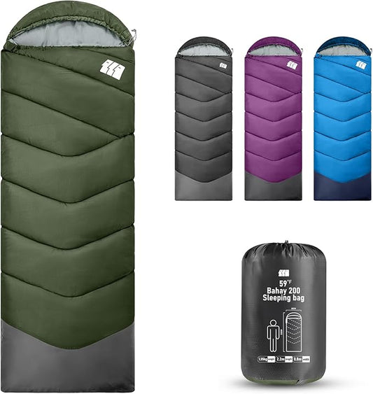 Sleeping Bags for Adults Cold Weather,Portable, Waterproof,Lightweight Sleeping Bag for Tall Girls Boys with Compression Sack for Warm Camping, Hiking, Outdoor & Indoor