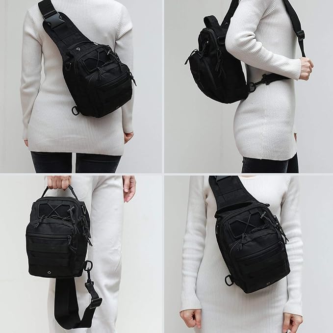 Tactical Shoulder Bag,1000D Outdoor Military Sling Daypack Backpack