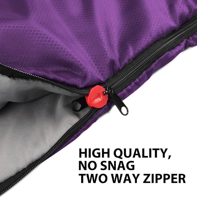 Gold Armour Sleeping Bags for Adults Cold Weather & Warm - Backpacking Camping Sleeping Bag for Kids 10-12, Girls, Boys - Lightweight Compact Camping Essentials Gear Accessories, Right Zipper