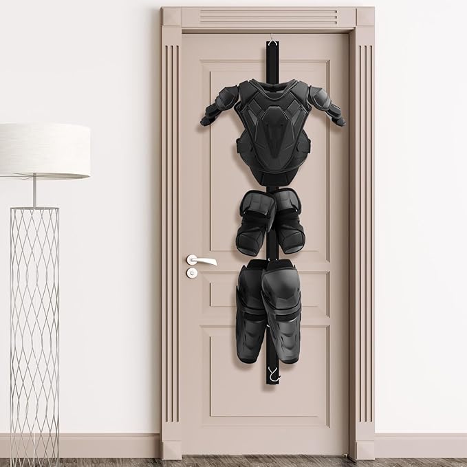 Suzile 6 Pcs Hockey Drying Rack Equipment Hanging Rack with 6 Hooks Multipurpose Gear Organizer Portable Sports Gifts Ice Hockey Camping Equipment for Home Travel Outdoor