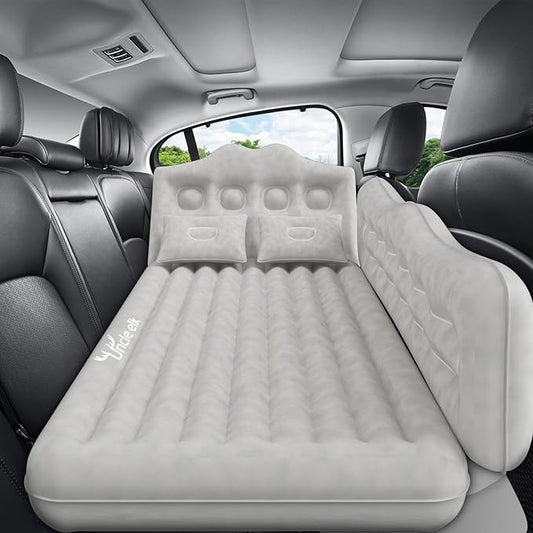 Car Air Mattress Bed: Inflatable Back Seat Air Mattress for SUV, Thick Camping Sleeping Pads with Pillows Air Pumps, Sedan, Truck, SUV, Grey