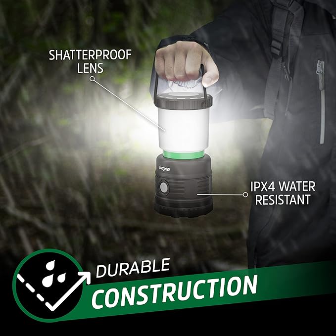 ENERGIZER LED Camping Lantern X1000, Bright and Rugged Tent Light, Water Resistant Lantern for Camping, Hiking, Fishing, Emergency (USB Cable Included)