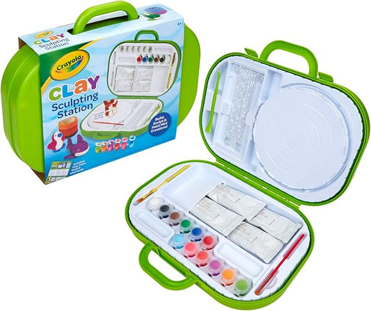 Crayola Clay Sculpting Station, Kids Clay, Sculpting Material, Craft kit, Art Set for Kids, Gift for Boys & Girls, Ages 6+