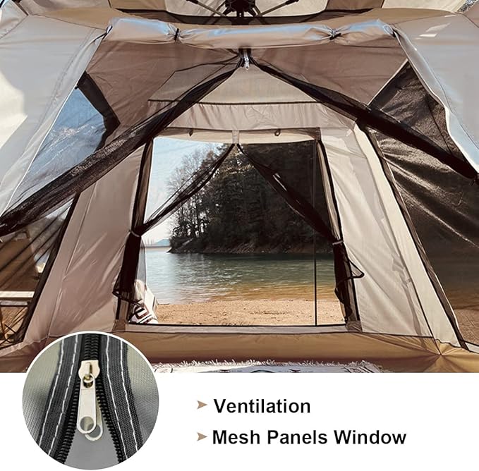 Pop Up Tents for Camping, 2/3/4 Person Camping Tents with Quick Setup Folding Pop Up Style | Backpacking for Hiking, Travel or Beach | Inflatable Tents for Camping