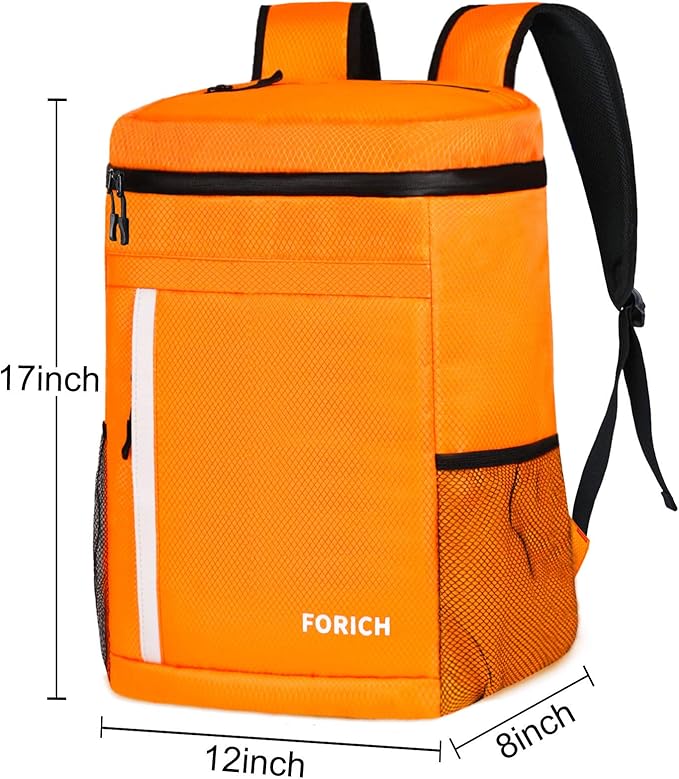 FORICH Soft Cooler Backpack Insulated Waterproof Backpack Cooler Bag Leak Proof Portable Small Cooler Backpacks to Work Lunch Travel Beach Camping Hiking Picnic Fishing Beer for Men Women