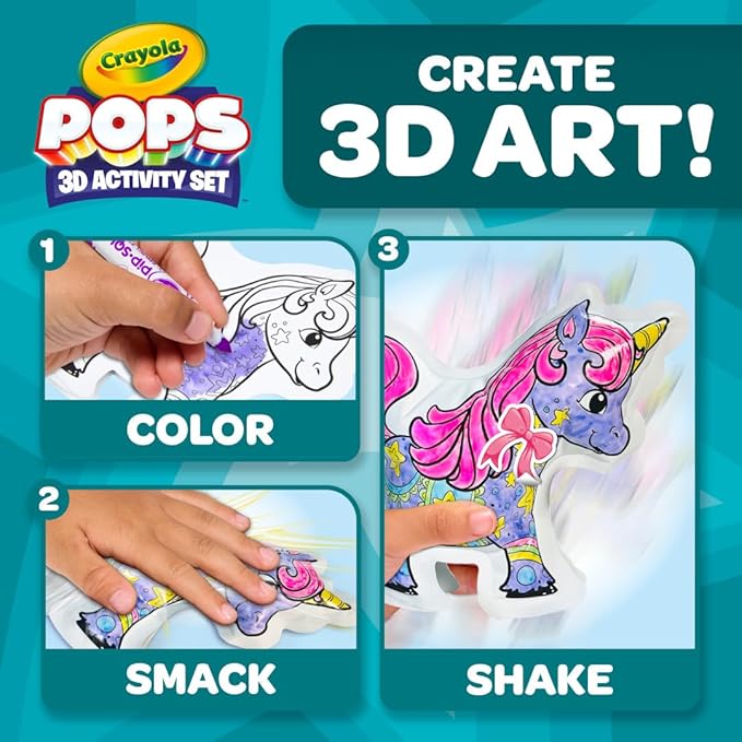 Crayola Pops Inflatable Characters, Coloring Set for Kids, Gift for Boys & Girls, Ages 5, 6, 7, 8