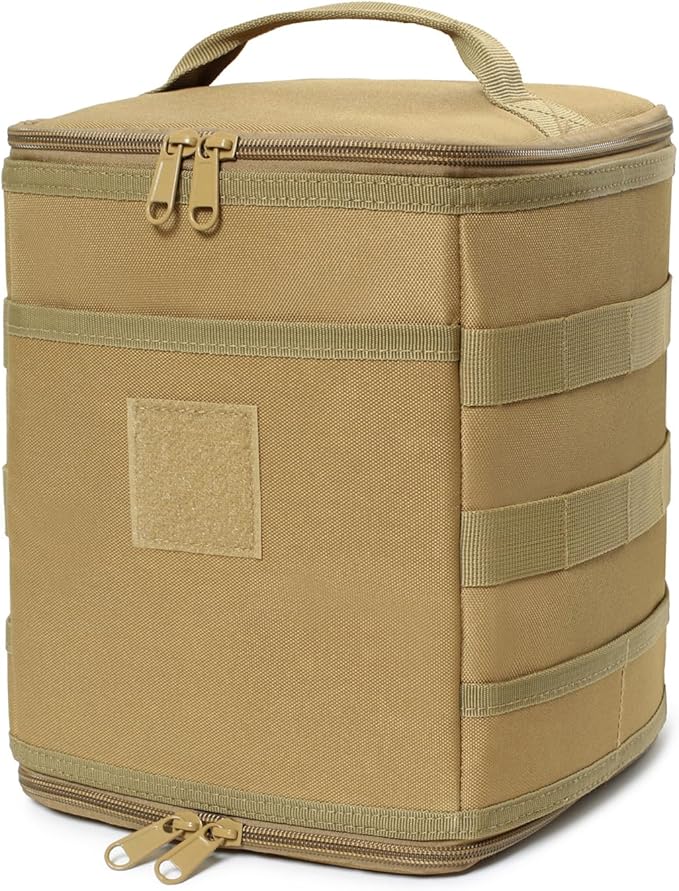 Tactical Camping Storage Bag 7L Utility Tote Bag Trunk Organizer (Coyote Brown)