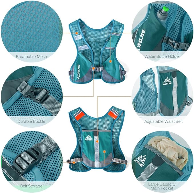 AONIJIE Marathon Running Vest Pack Water Hydration Backpack Outdoor Sport Bag Cycling Camping Climbing Rucksack